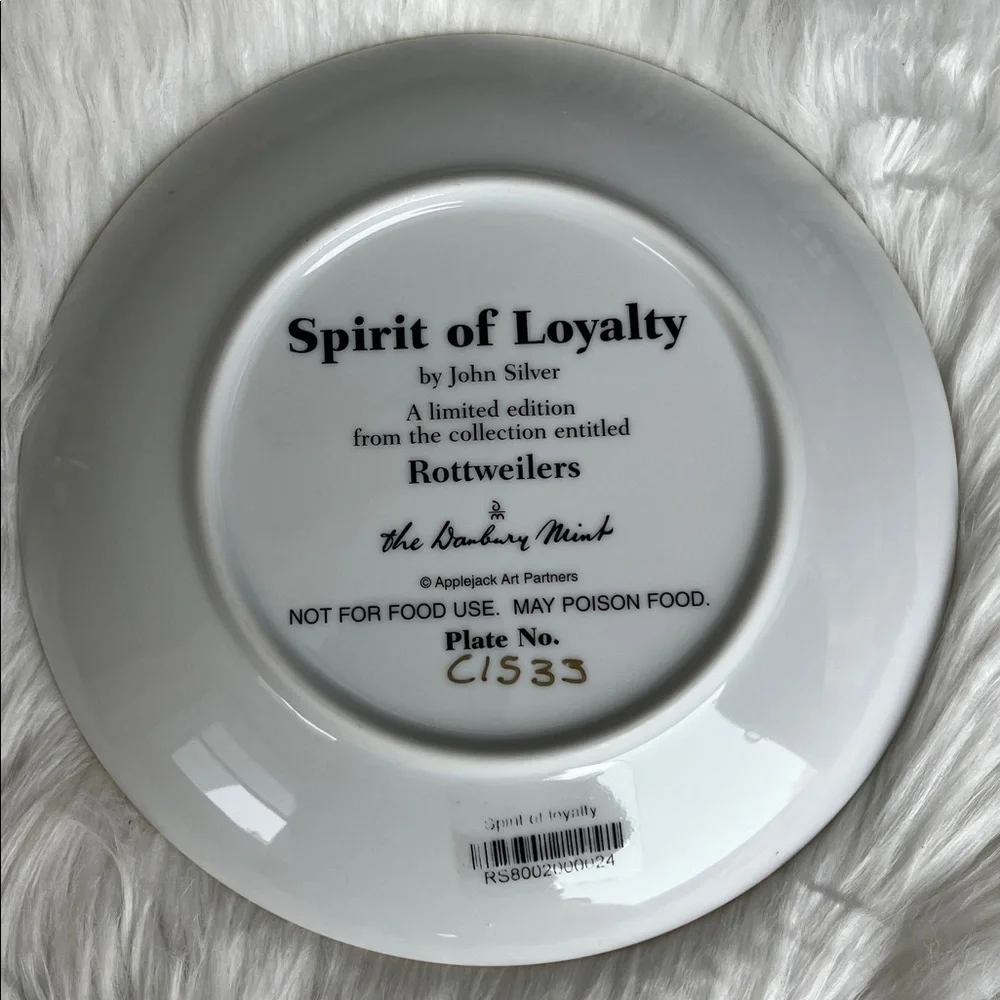 Danbury Mint Rottweiler Plate Decorative Limited Edition - Picture 2 of 8